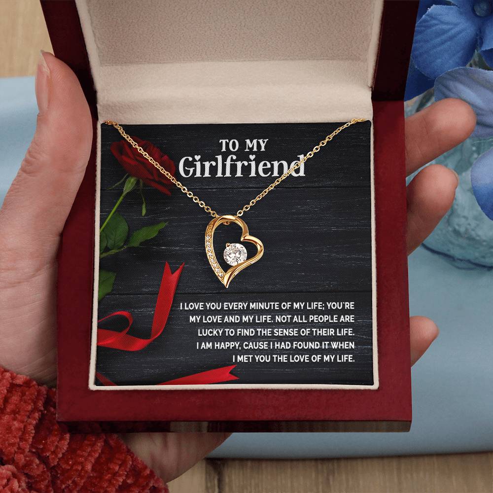 To My Girlfriend - I love you Heart Necklace Gift-[Heartfelt Family Gift]