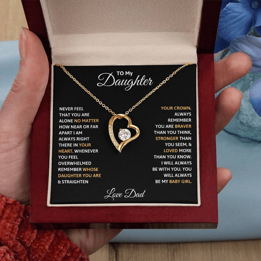 To My Daughter Forever Love  Necklace