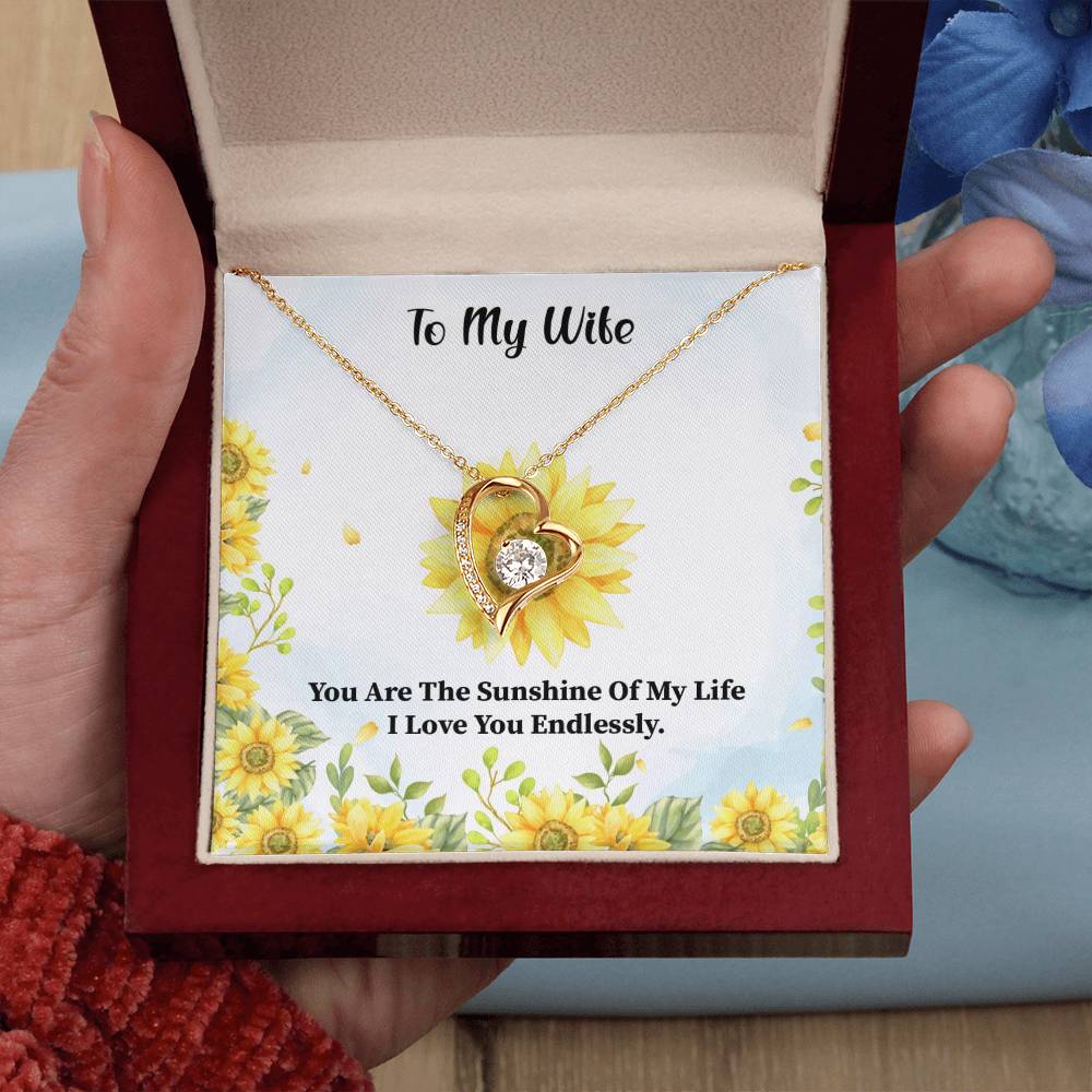 Sunshine Heart Necklace Gift for Wife - Handmade and Personalized-[Heartfelt Family Gift]