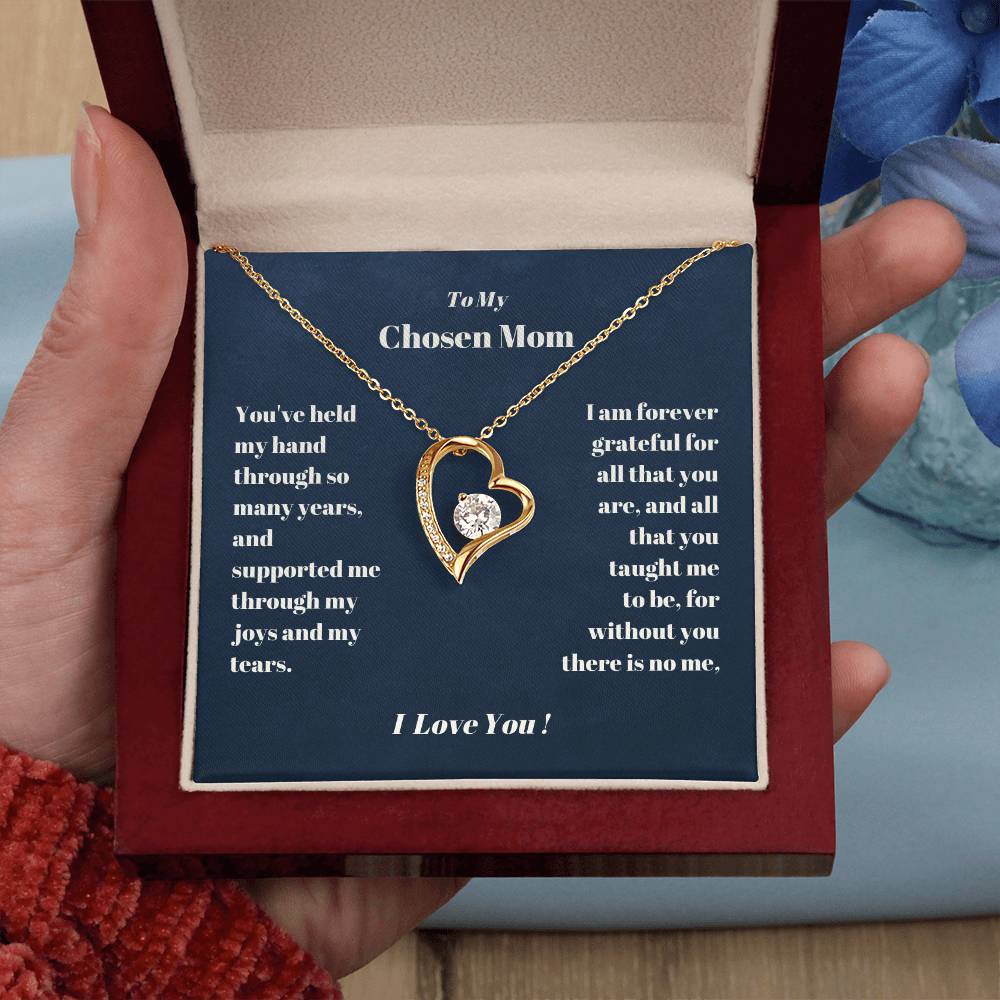 Chosen Mom Heart Necklace Gift-[Heartfelt Family Gift]