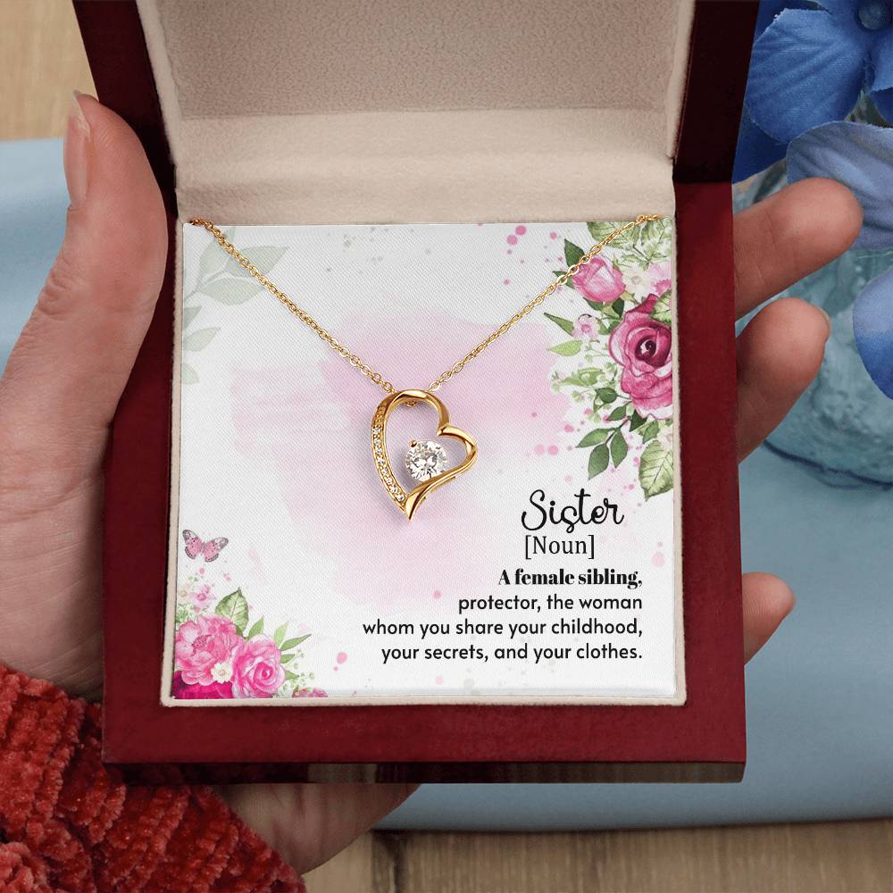 Sister Heart Necklace Gift-[Heartfelt Family Gift]