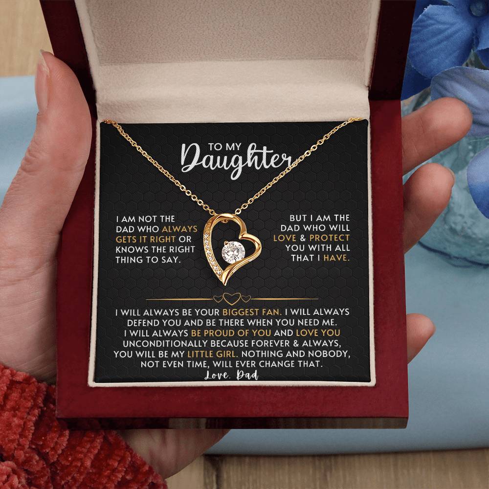 Daughter Heart Necklace Gift from Dad