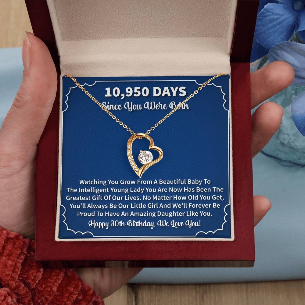 30th Birthday Heart Necklace Gift-[Heartfelt Family Gift]