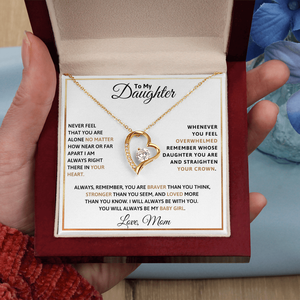 To My Daughter Forever Love Necklace