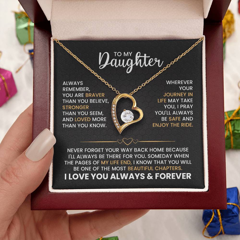 Daughter Heart Necklace Gift from Dad