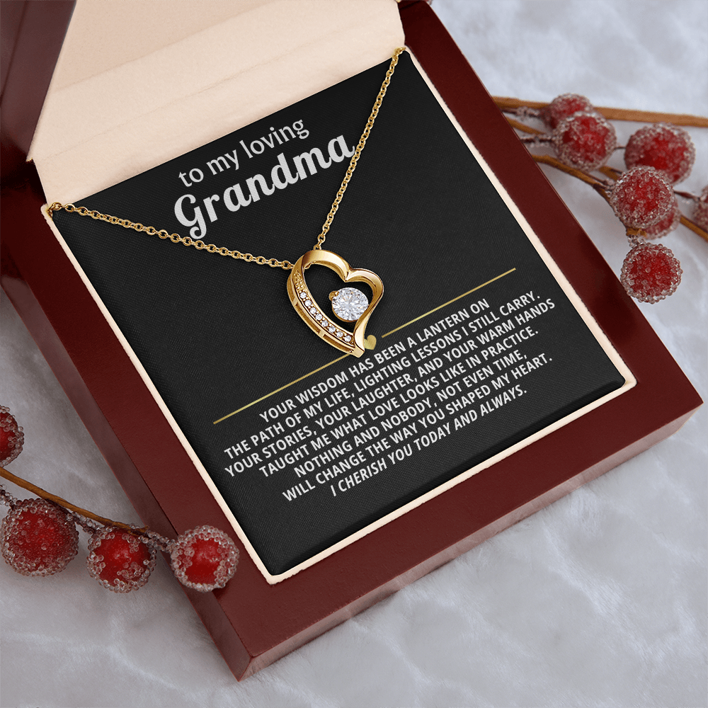 Grandmother from Grandchild Heart Necklace Gift