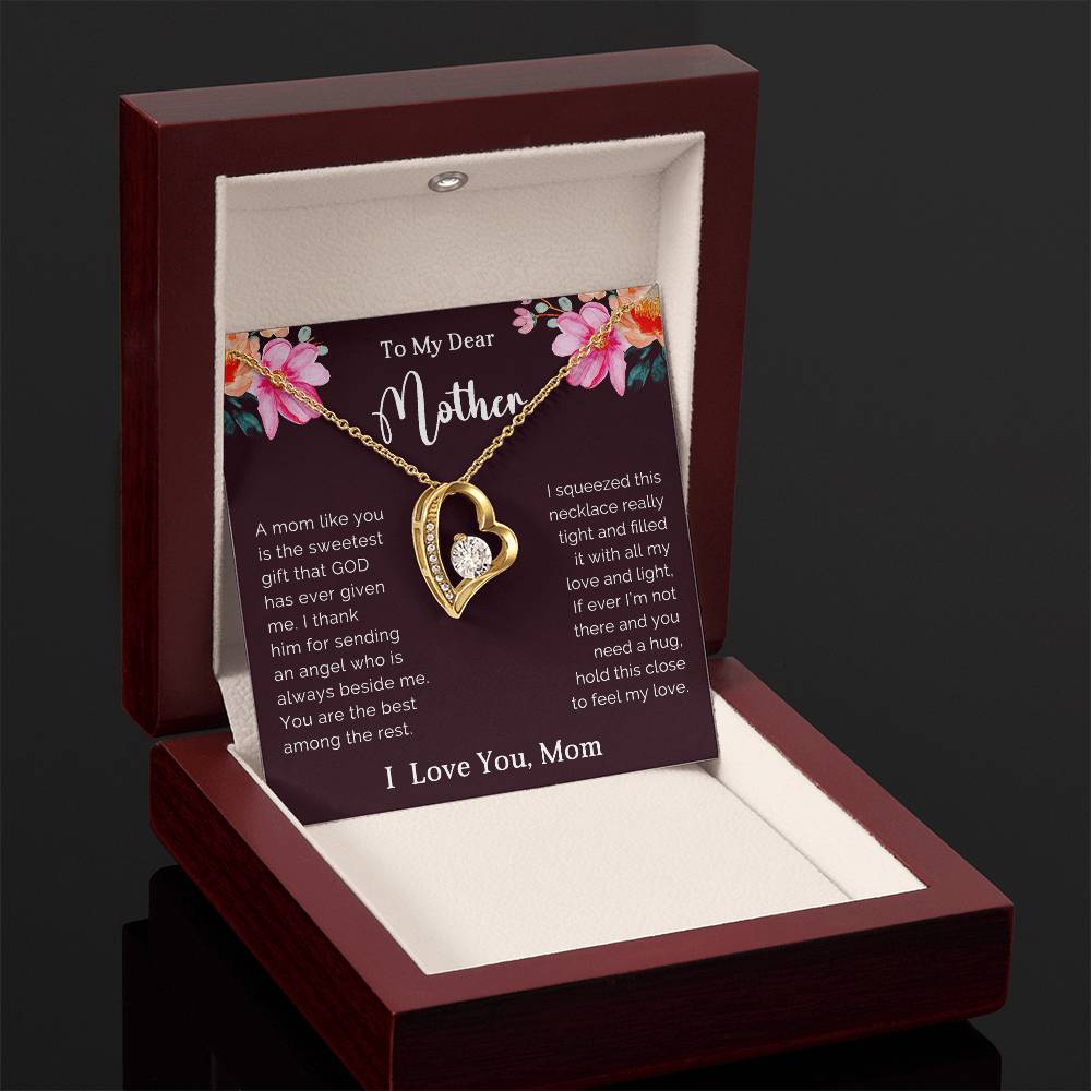To My Mother  Heart Necklace Gift