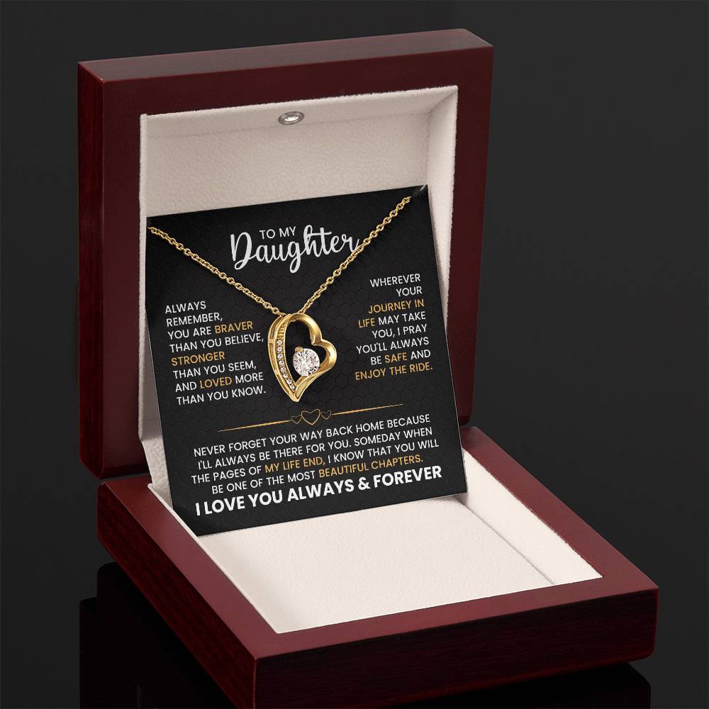 Daughter Heart Necklace Gift from Dad