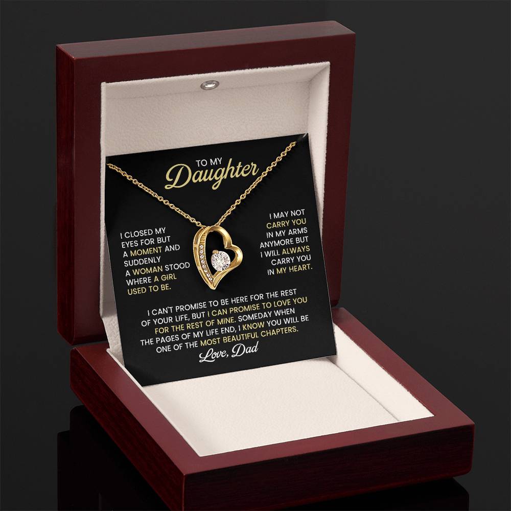 Daughter Heart Necklace Gift from Dad