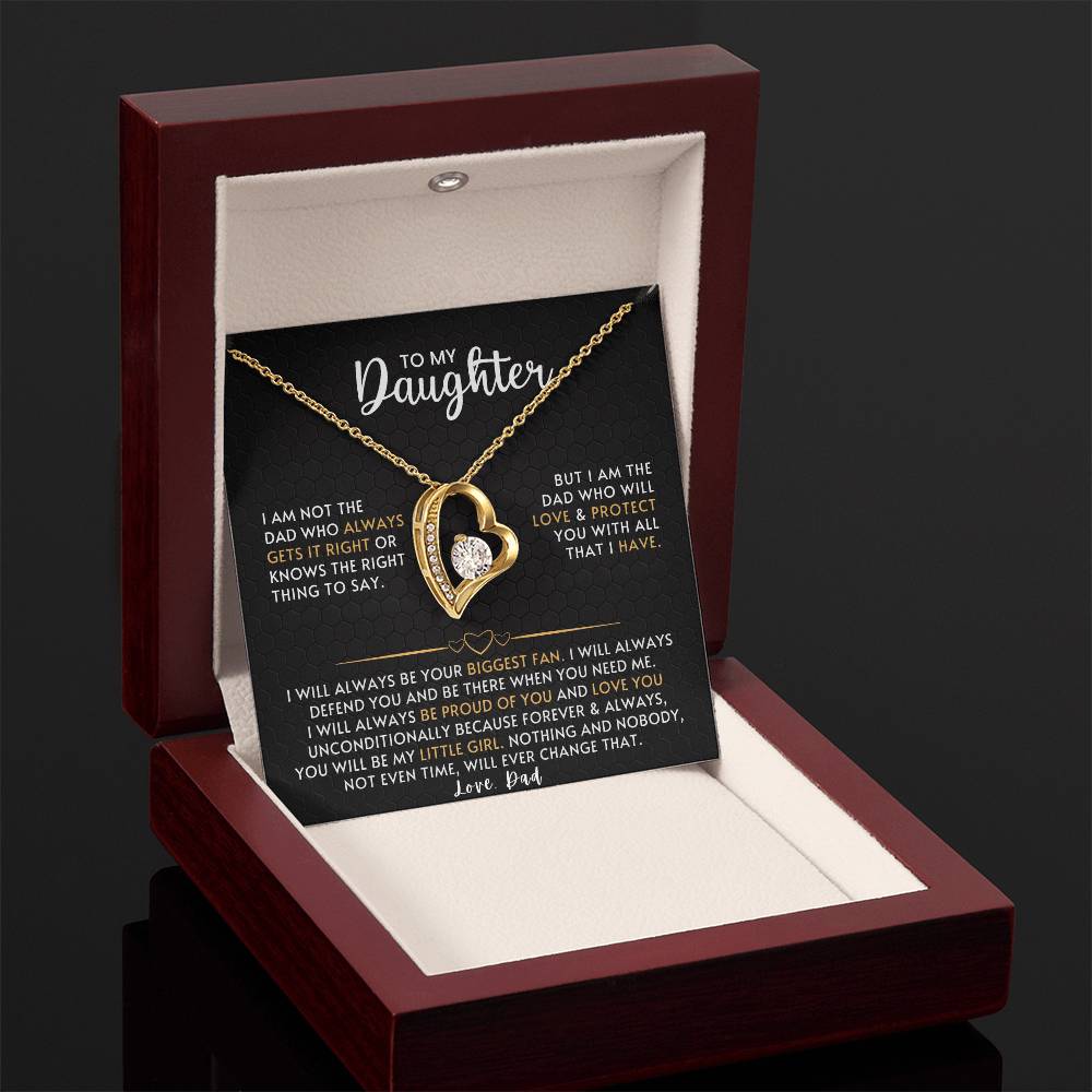 Daughter Heart Necklace Gift from Dad