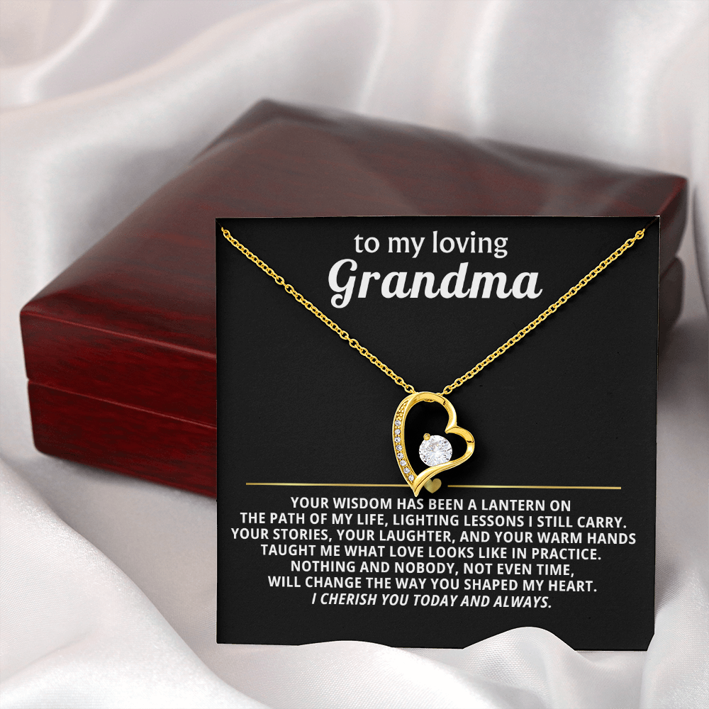 Grandmother from Grandchild Heart Necklace Gift