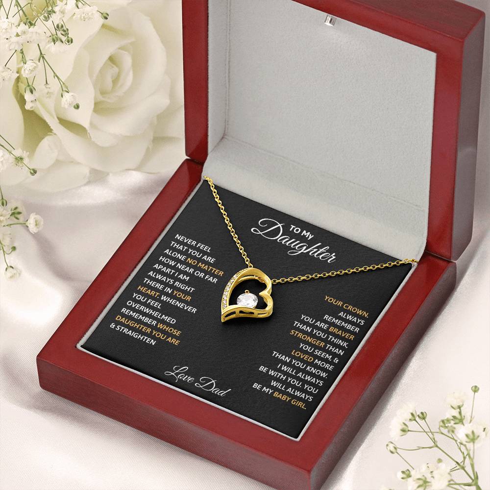 To My Daughter Forever Love  Necklace