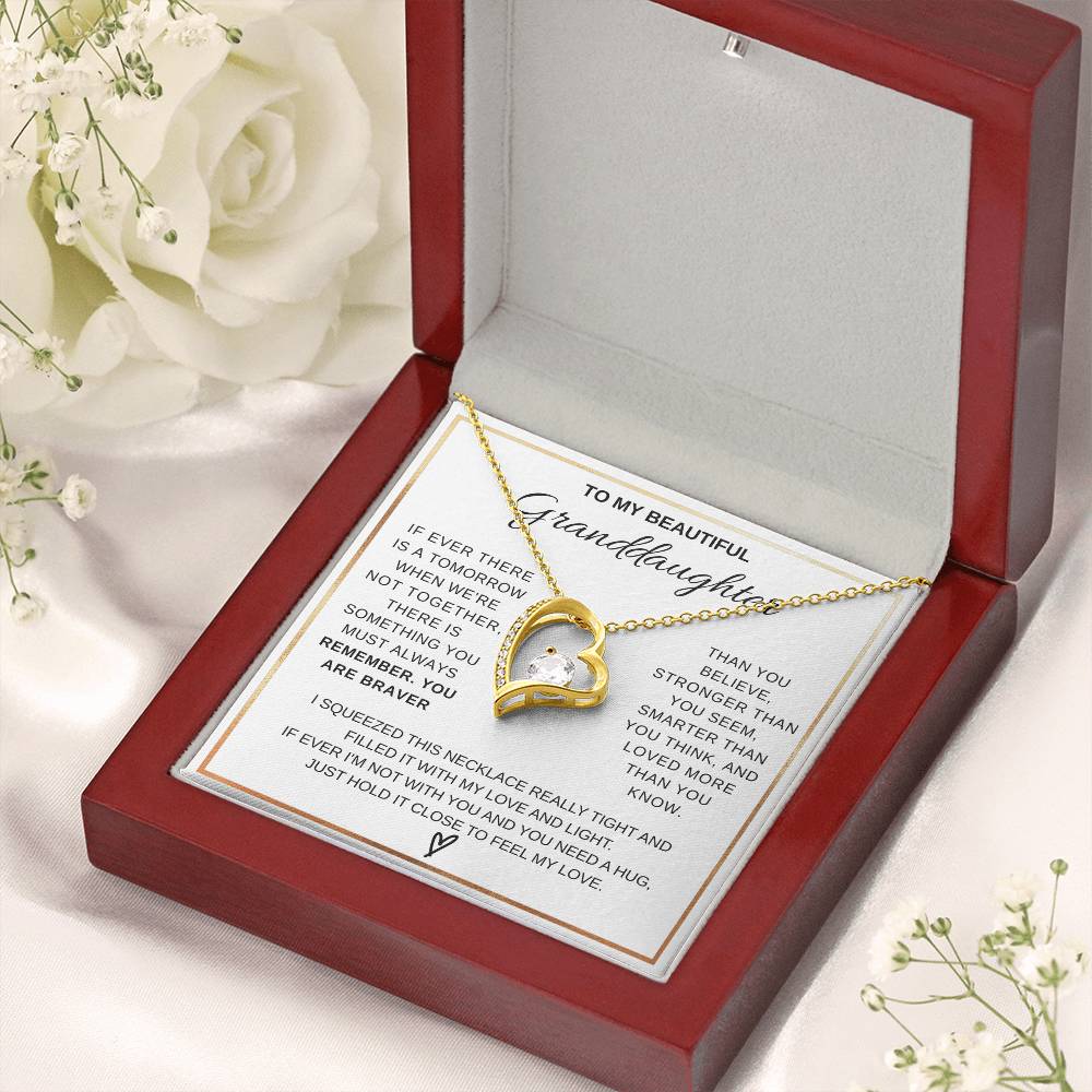 To My Granddaughter Forever Love  Necklace