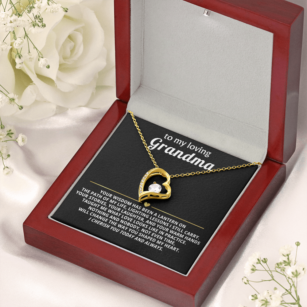 Grandmother from Grandchild Heart Necklace Gift