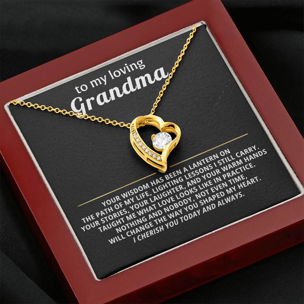 Grandmother from Grandchild Heart Necklace Gift