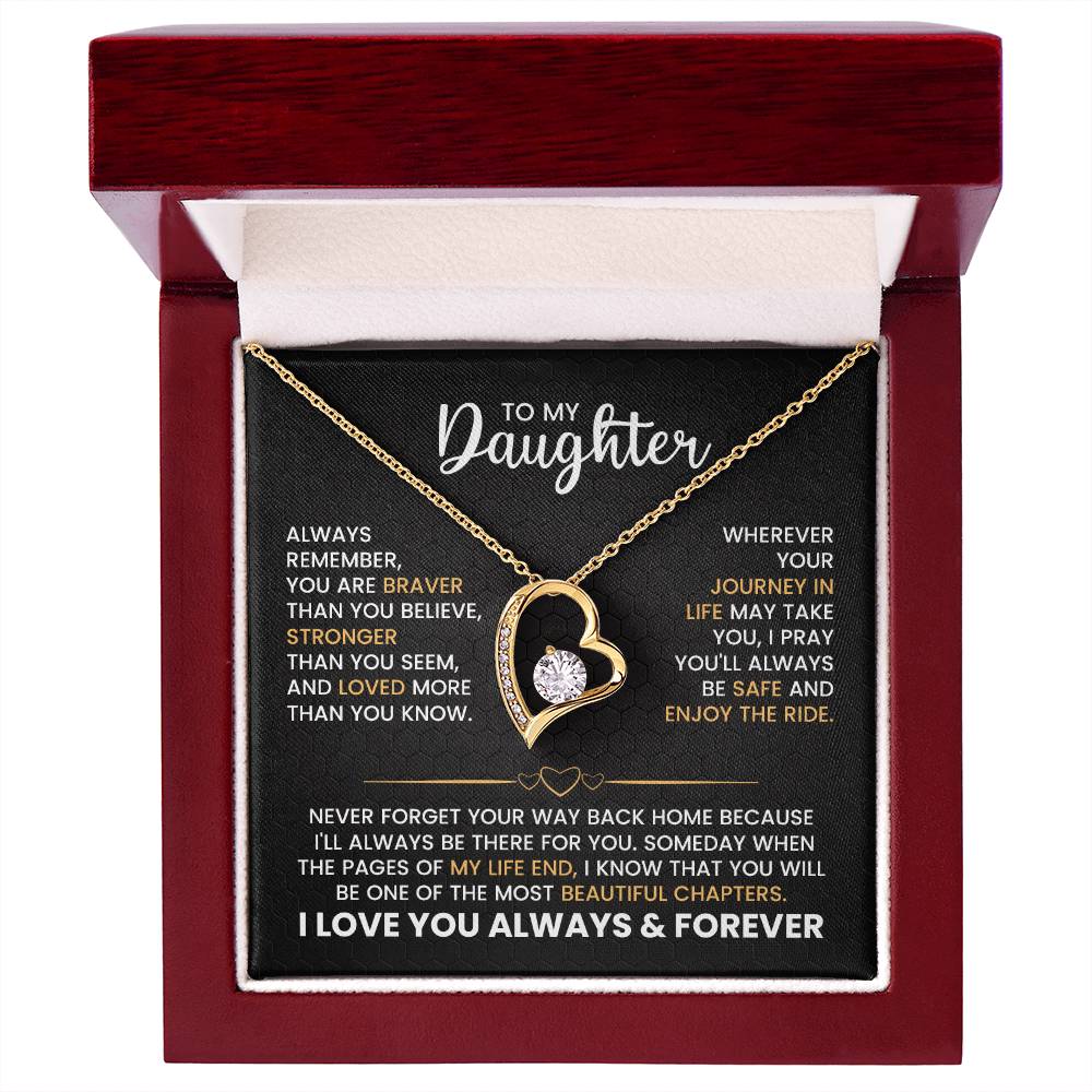 Daughter Heart Necklace Gift from Dad