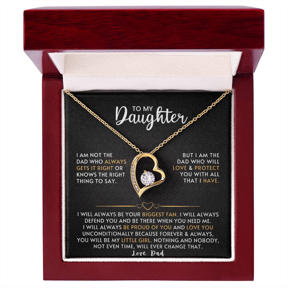 Daughter Heart Necklace Gift from Dad