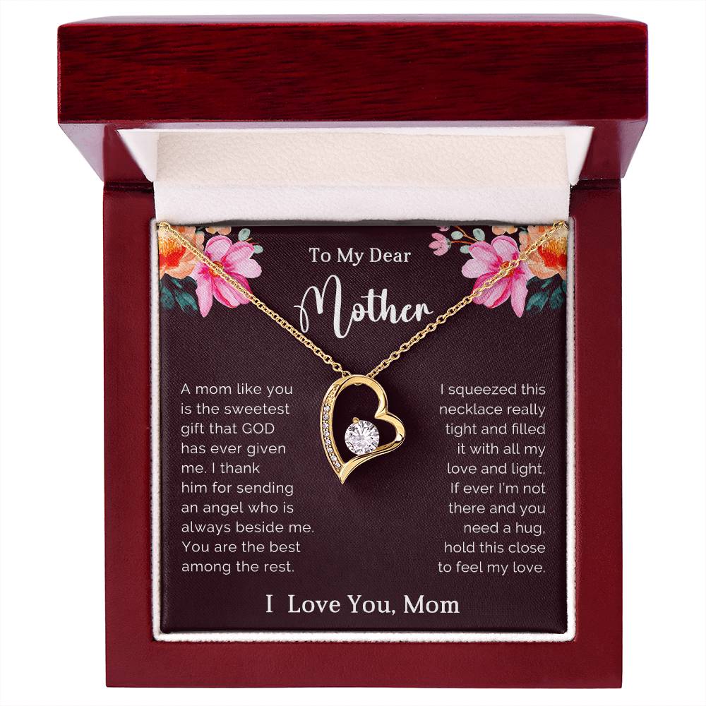 To My Mother  Heart Necklace Gift
