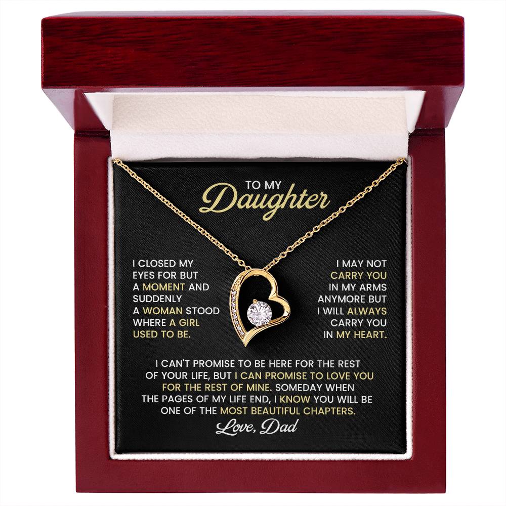 Daughter Heart Necklace Gift from Dad