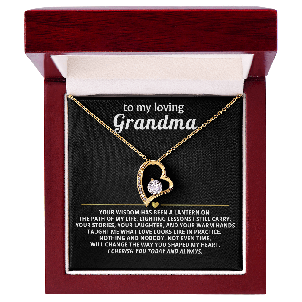 Grandmother from Grandchild Heart Necklace Gift