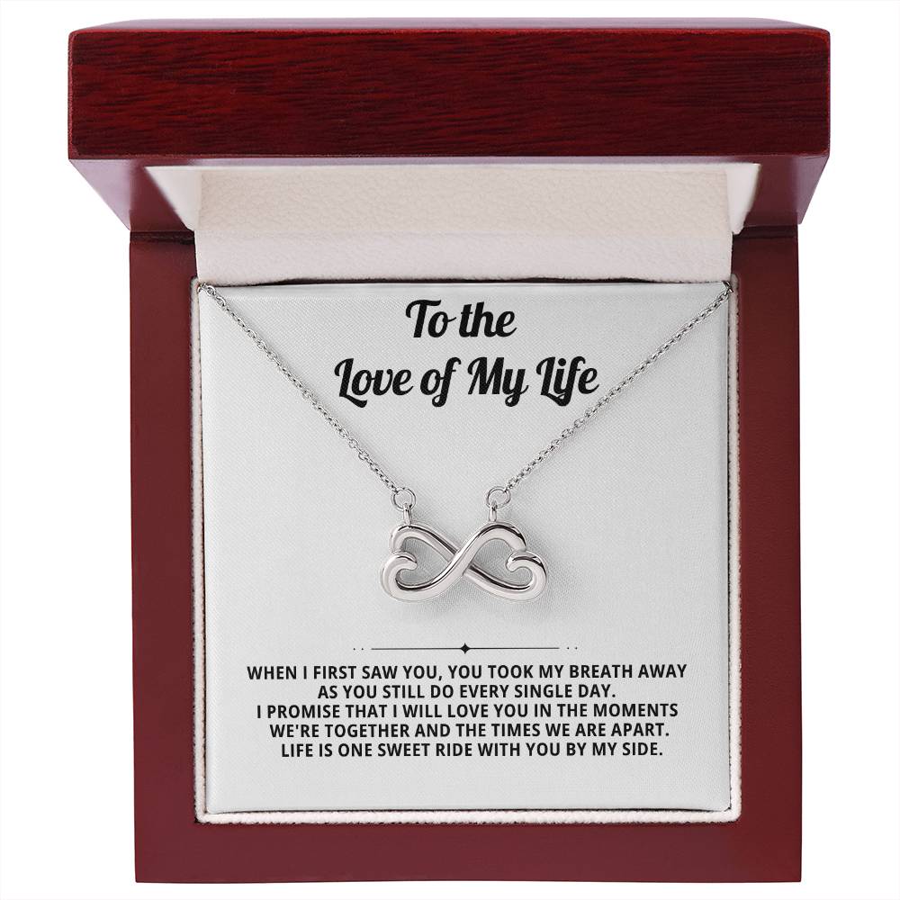 To My Soulmate Infinity Hearts Necklace Gift