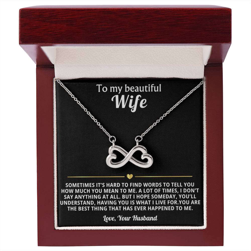 To My Wife Infinity Hearts Necklace