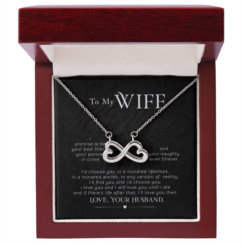 To my wife- I promise - Endless Love Necklace-[Heartfelt Family Gift]