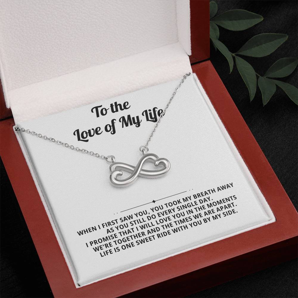 To My Soulmate Infinity Hearts Necklace Gift