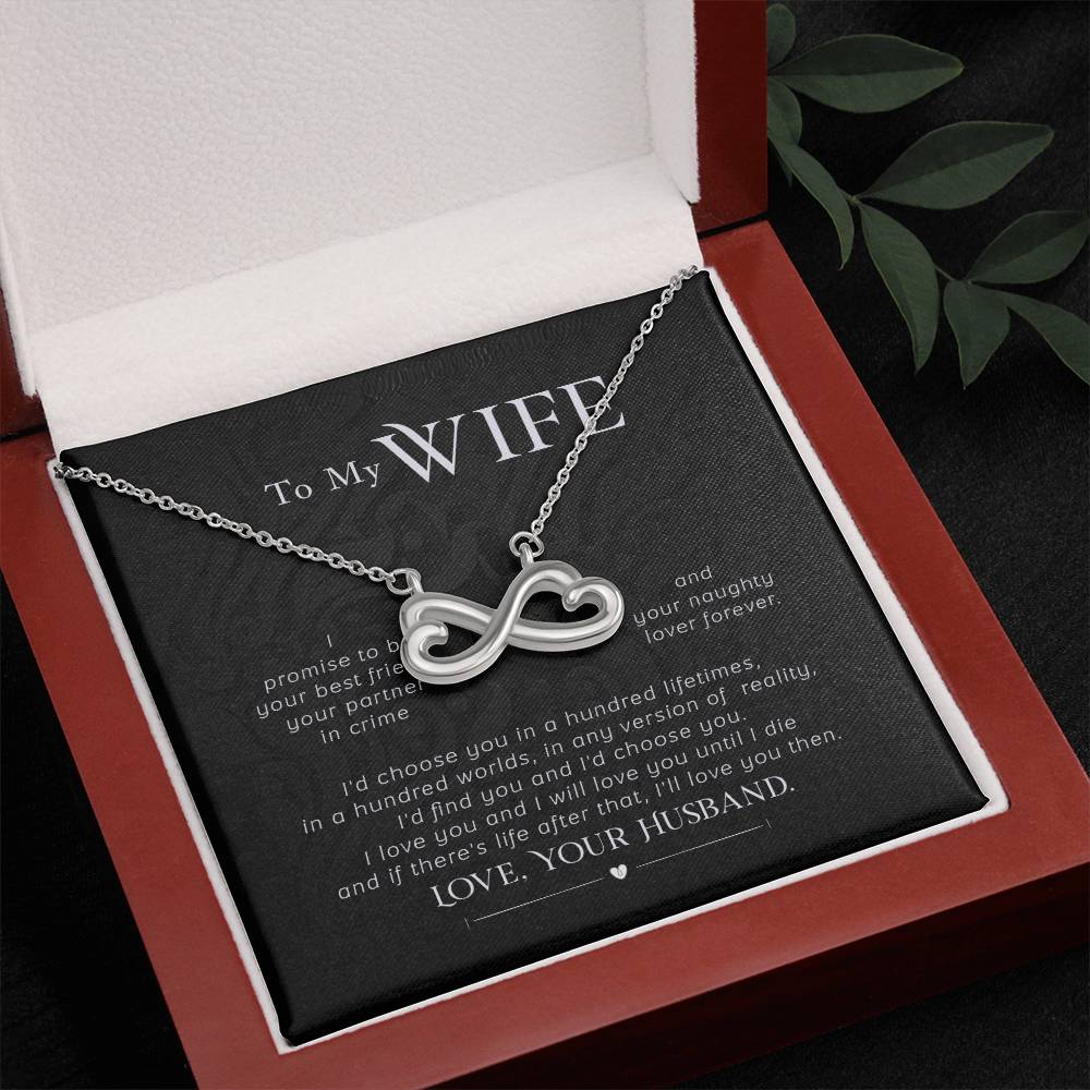 To my wife- I promise - Endless Love Necklace-[Heartfelt Family Gift]