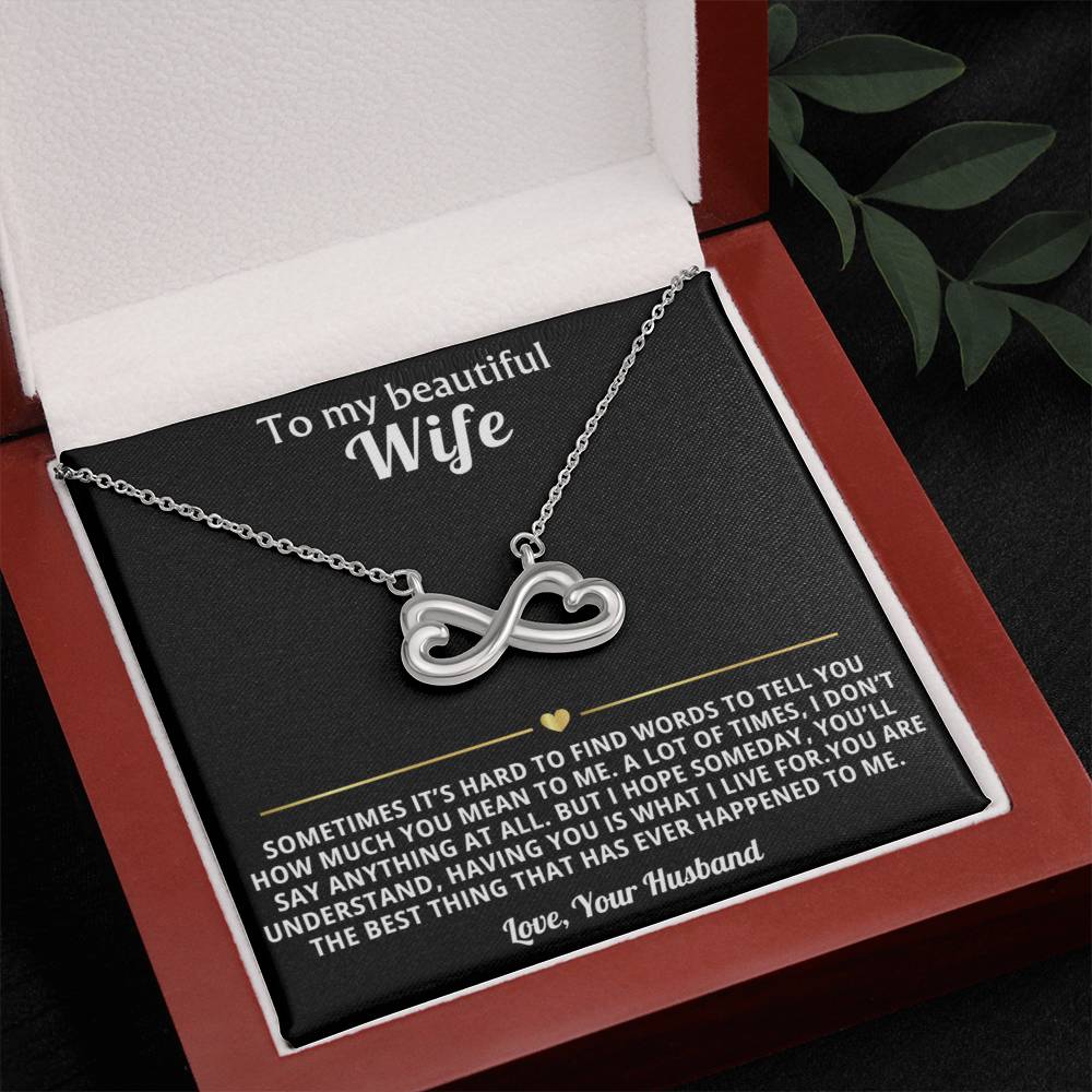 To My Wife Infinity Hearts Necklace