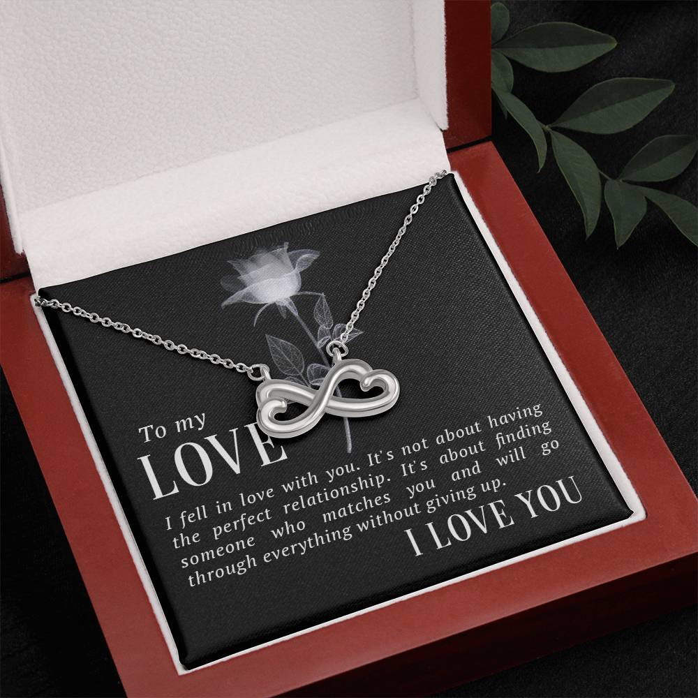 To my love endless love necklace-[Heartfelt Family Gift]