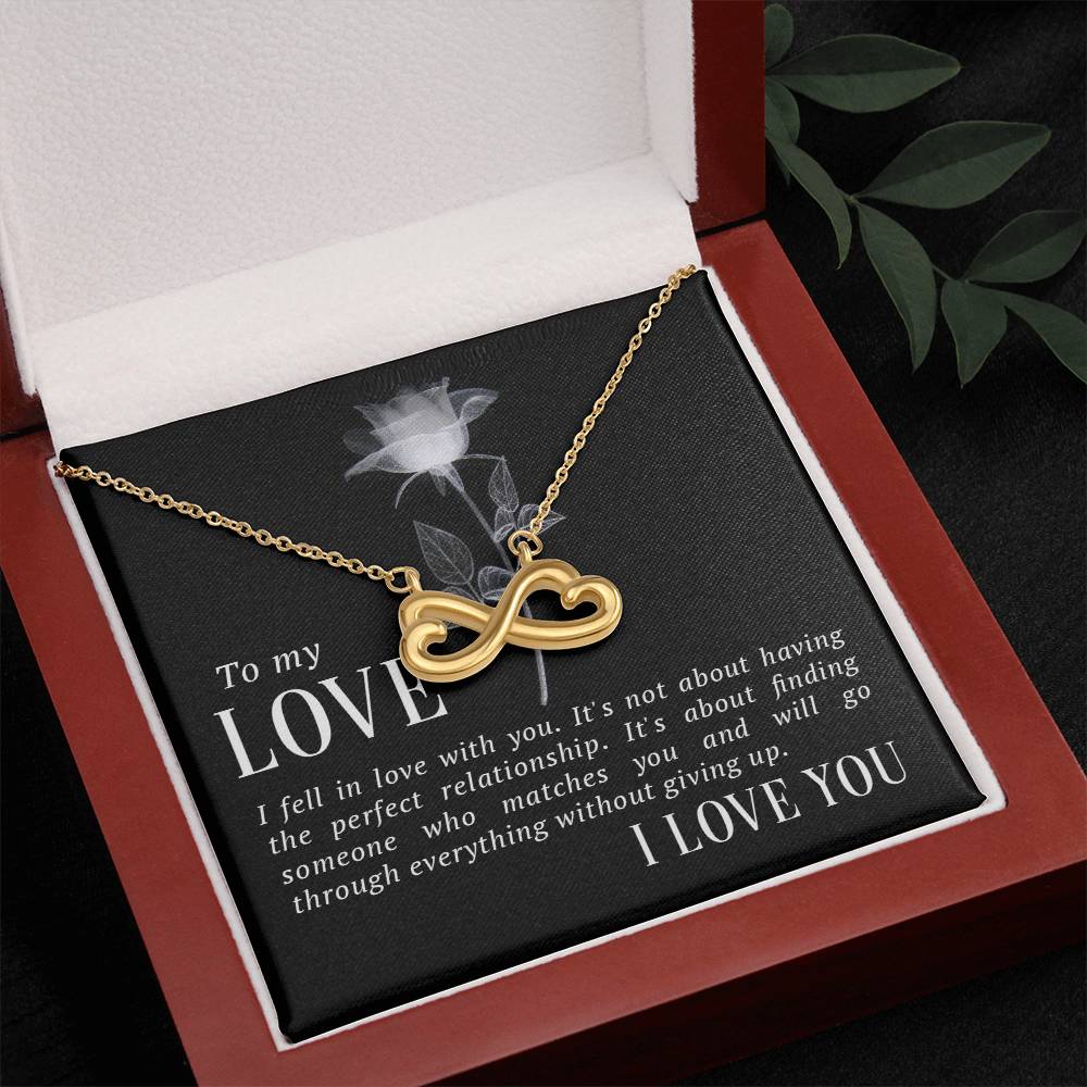 To my love endless love necklace-[Heartfelt Family Gift]