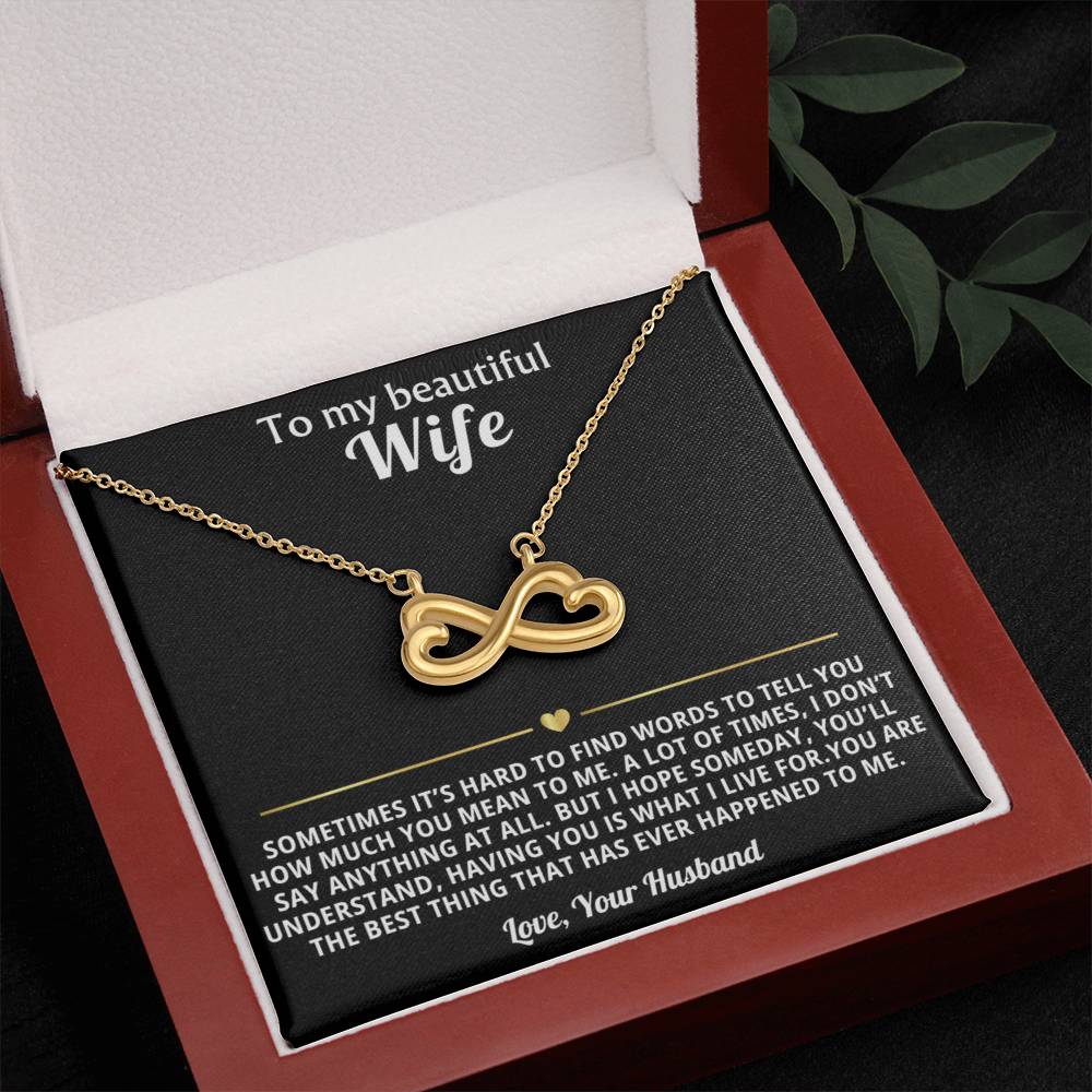 To My Wife Infinity Hearts Necklace