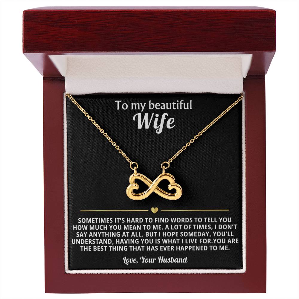 To My Wife Infinity Hearts Necklace