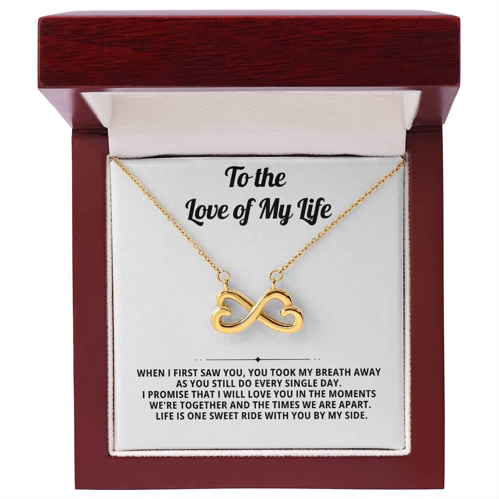 To My Soulmate Infinity Hearts Necklace Gift