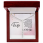 Wife 4 sided Engraved Stick Necklace