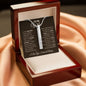 Wife Engraved Vertical Bar Necklace
