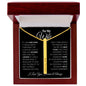 Wife Engraved Vertical Bar Necklace