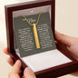 To My Niece Vertical Bar Engraved Necklace