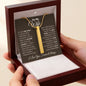 Wife Engraved Vertical Bar Necklace