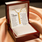 Sister 4 Sided Engraved Stick Necklace