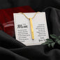 Mom 4 Sided Engraved Stick Necklace