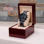 Personalized Mens Chronograph Watch - Custom Fathers Day Gift - From Daughter Son - Dad Gift-[Heartfelt Family Gift]