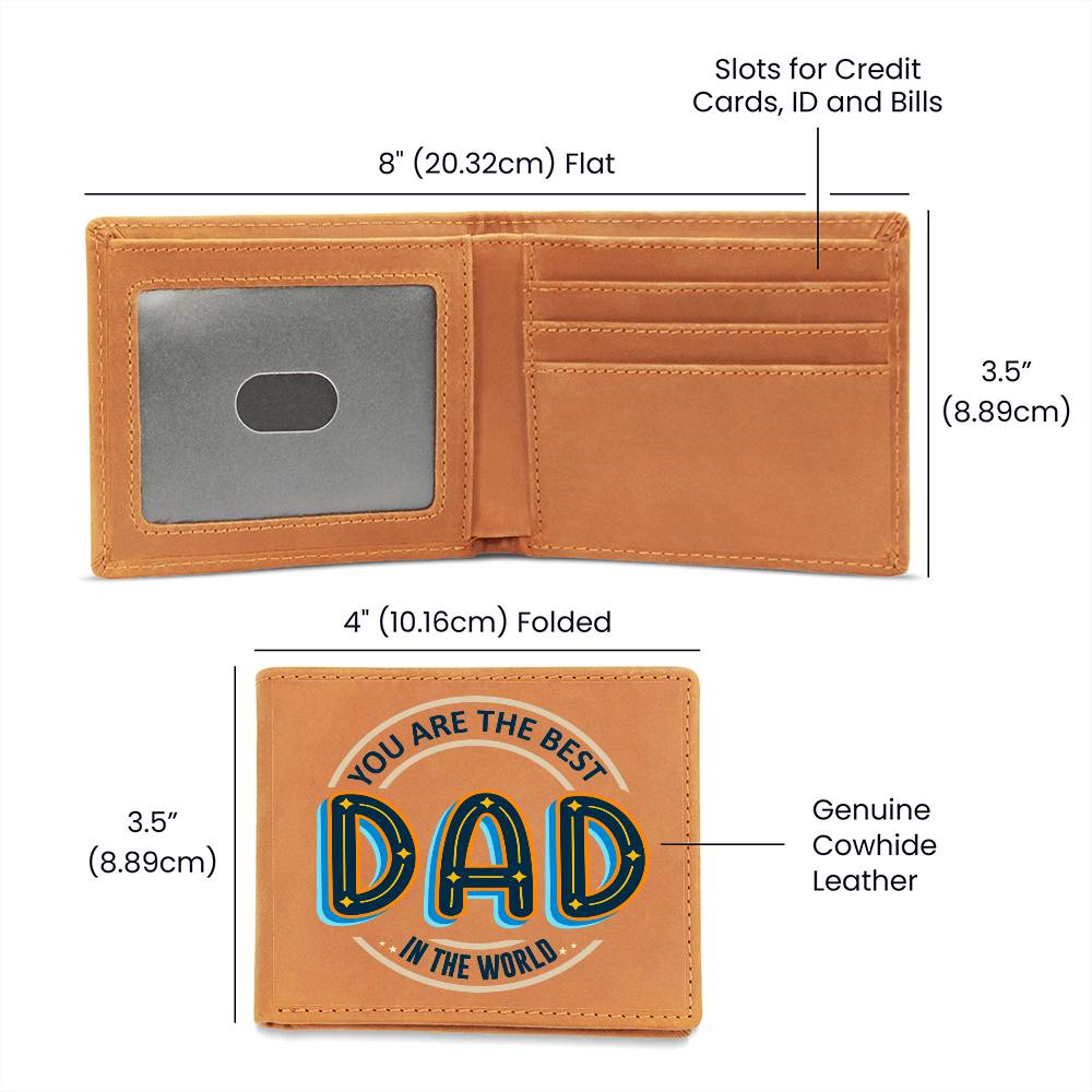 Dad You Are the Best Leather Wallet-[Heartfelt Family Gift]