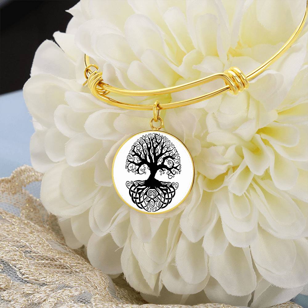 Tree of Life Personalized Bangle Bracelet-[Heartfelt Family Gift]