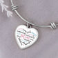 Mom Engraved Heart Bangle Bracelet Charm-[Heartfelt Family Gift]