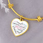 Mom Engraved Heart Bangle Bracelet Charm-[Heartfelt Family Gift]