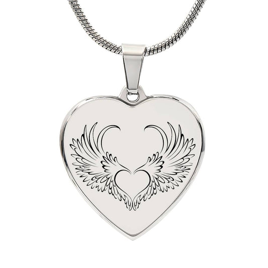 Memorial Necklace Engraved Heart Necklace-[Heartfelt Family Gift]