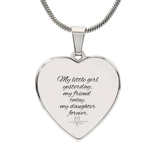 Daughter Heart Necklace-[Heartfelt Family Gift]
