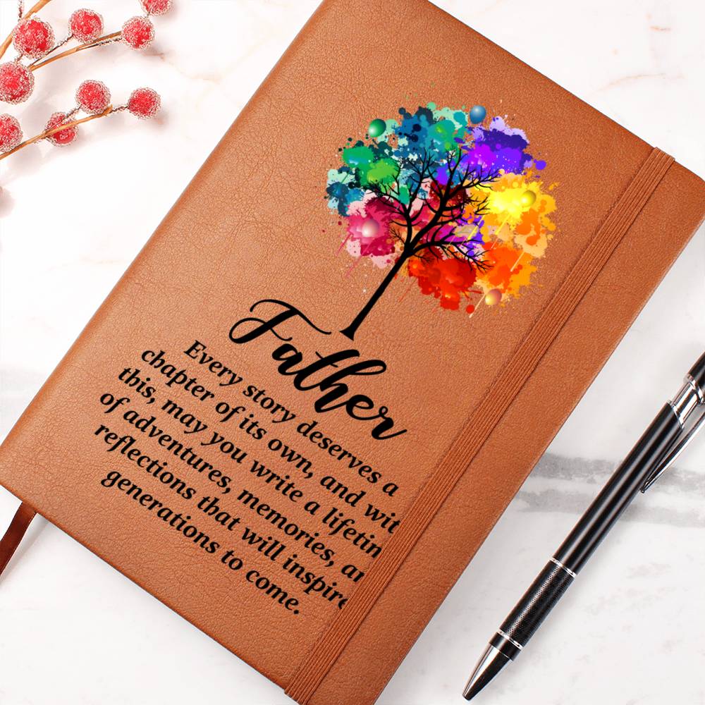 Father Leather Journal-[Heartfelt Family Gift]